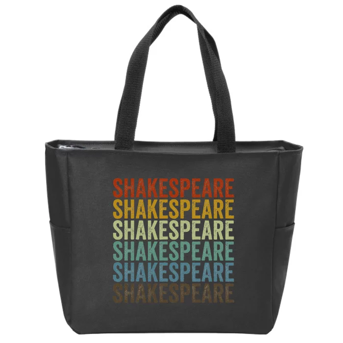 Shakespeare Retro Zip Tote Bag