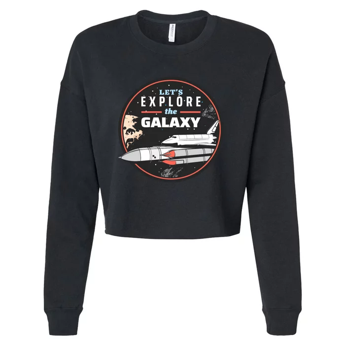 Space Retro Cropped Pullover Crew