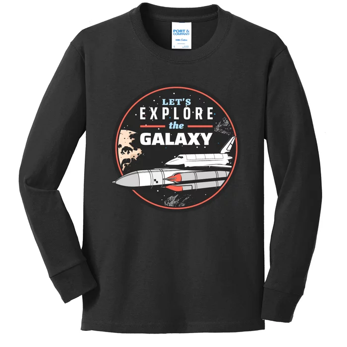 Space Retro Kids Long Sleeve Shirt