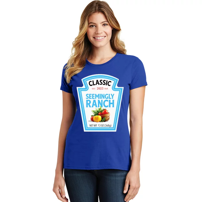 Seemingly Ranch Sauce Dressing Halloween Costume Matching Women's T-Shirt