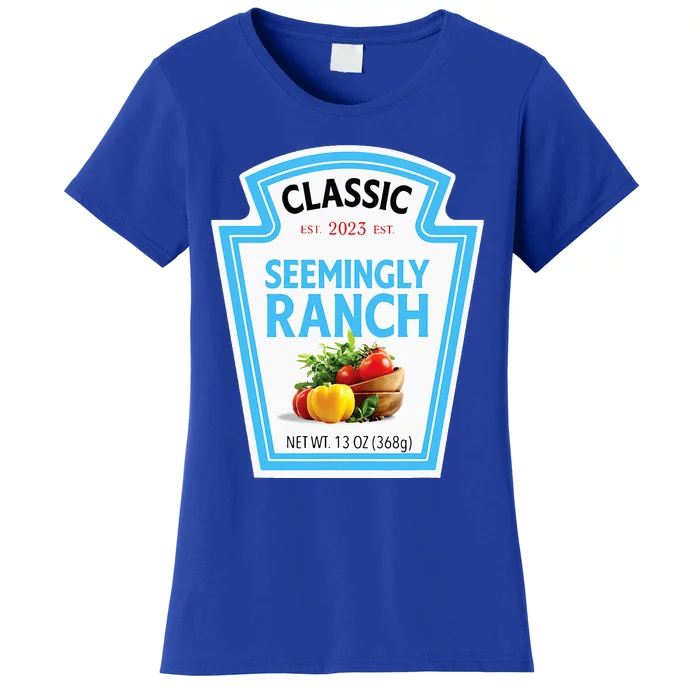 Seemingly Ranch Sauce Dressing Halloween Costume Matching Women's T-Shirt