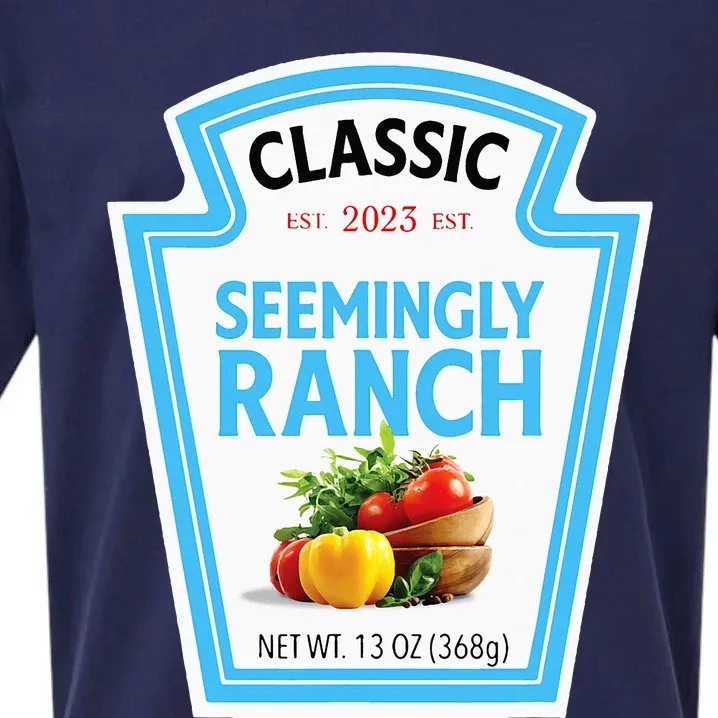 Seemingly Ranch Sauce Dressing Halloween Costume Matching Sueded Cloud Jersey T-Shirt