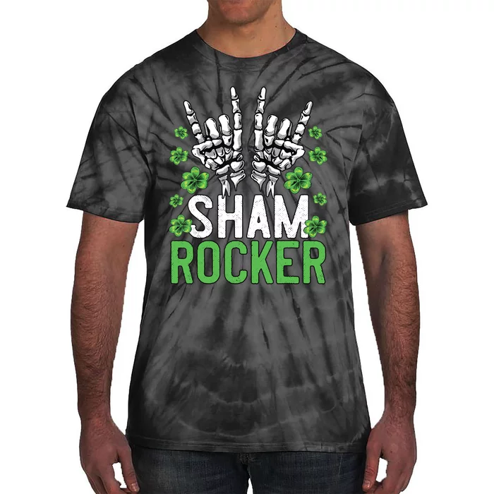 Sham Rocker St Patricks Day Outfit For Rock Fans Tie-Dye T-Shirt