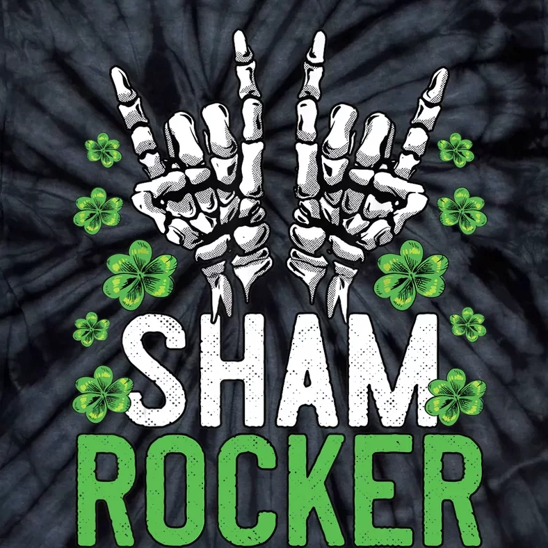 Sham Rocker St Patricks Day Outfit For Rock Fans Tie-Dye T-Shirt