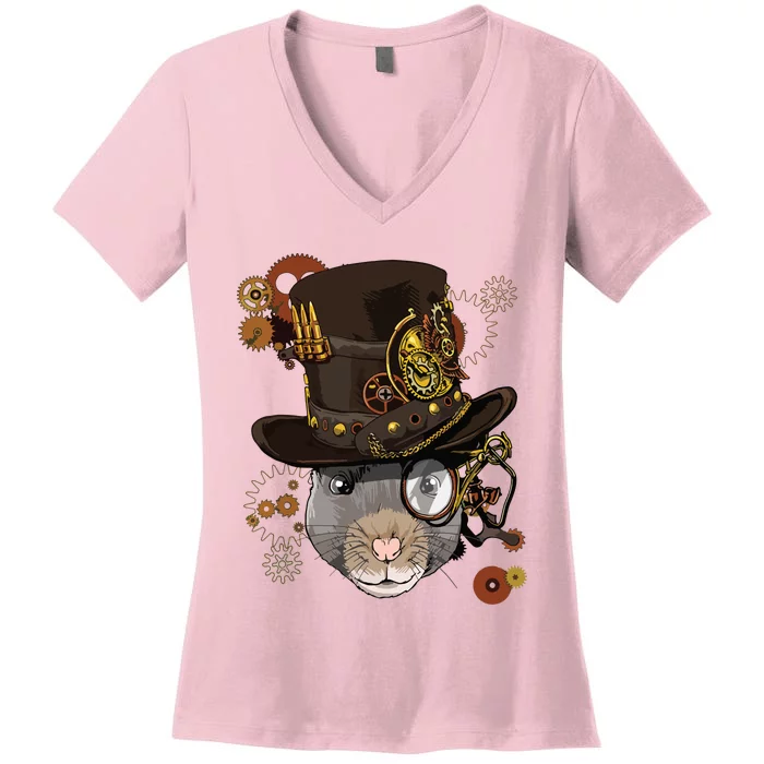 Steampunk Rat Steampunk Rat Lovers Women's V-Neck T-Shirt