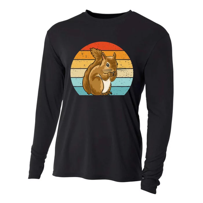 Squirrel Retro Squirrel Squirrel Lover Cooling Performance Long Sleeve Crew