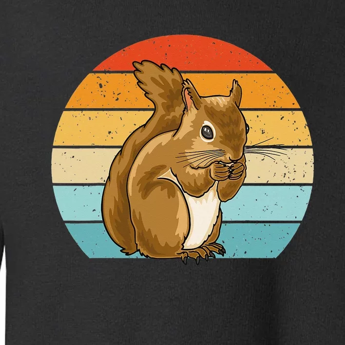 Squirrel Retro Squirrel Squirrel Lover Toddler Sweatshirt