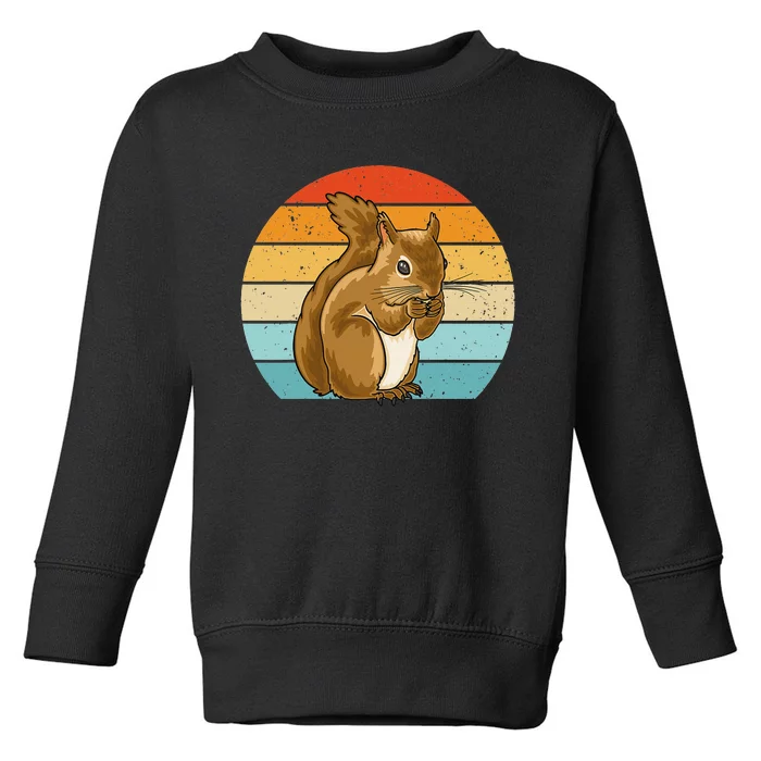 Squirrel Retro Squirrel Squirrel Lover Toddler Sweatshirt