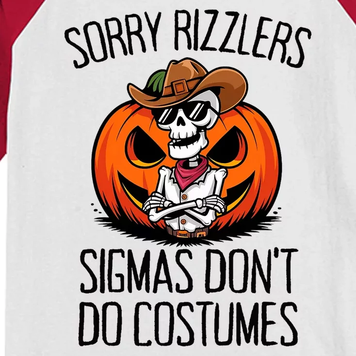 Sorry Rizzlers Sigmas DonT Do Costumes Alpha Gen Kids Colorblock Raglan Jersey