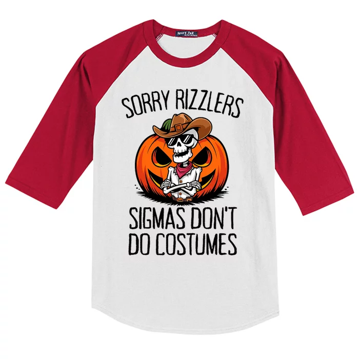 Sorry Rizzlers Sigmas DonT Do Costumes Alpha Gen Kids Colorblock Raglan Jersey