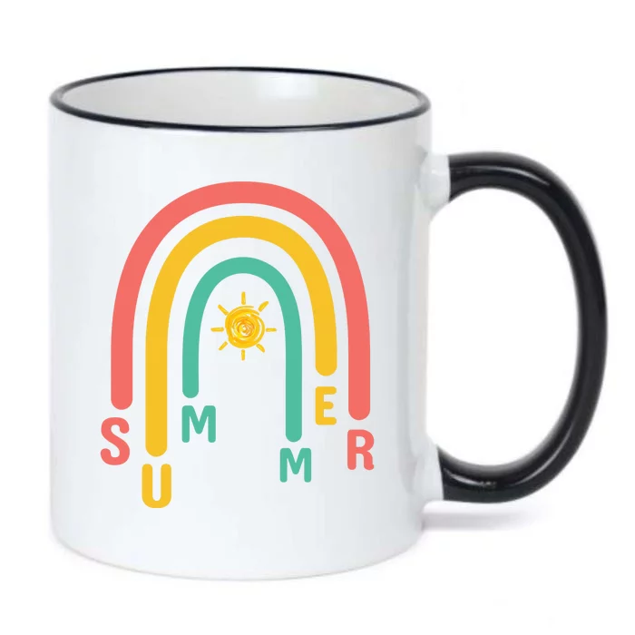 Summer Rainbow Sunshine Cute Black Color Changing Mug