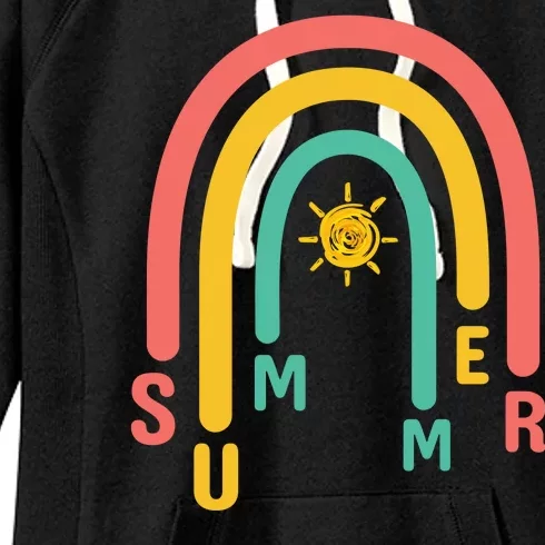 Summer Rainbow Sunshine Cute Women's Fleece Hoodie