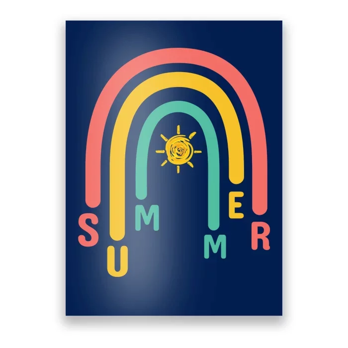 Summer Rainbow Sunshine Cute Poster