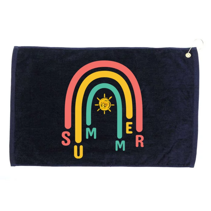 Summer Rainbow Sunshine Cute Grommeted Golf Towel