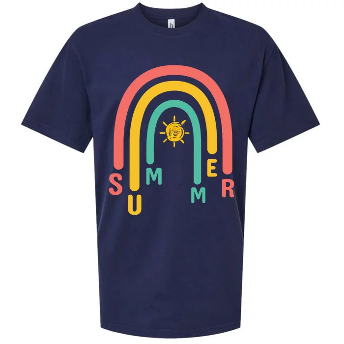 Summer Rainbow Sunshine Cute Sueded Cloud Jersey T-Shirt