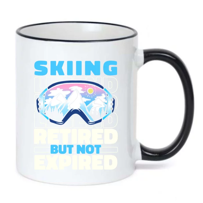 Skiing Retired Ski Cool Gift Winter Sports Skier Gift Black Color Changing Mug