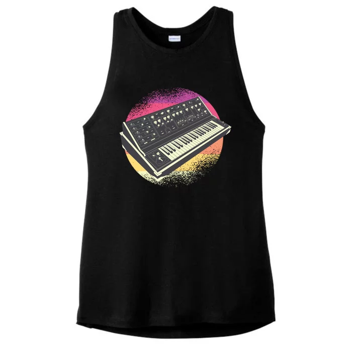 Synthesizer Retro Ladies Tri-Blend Wicking Tank