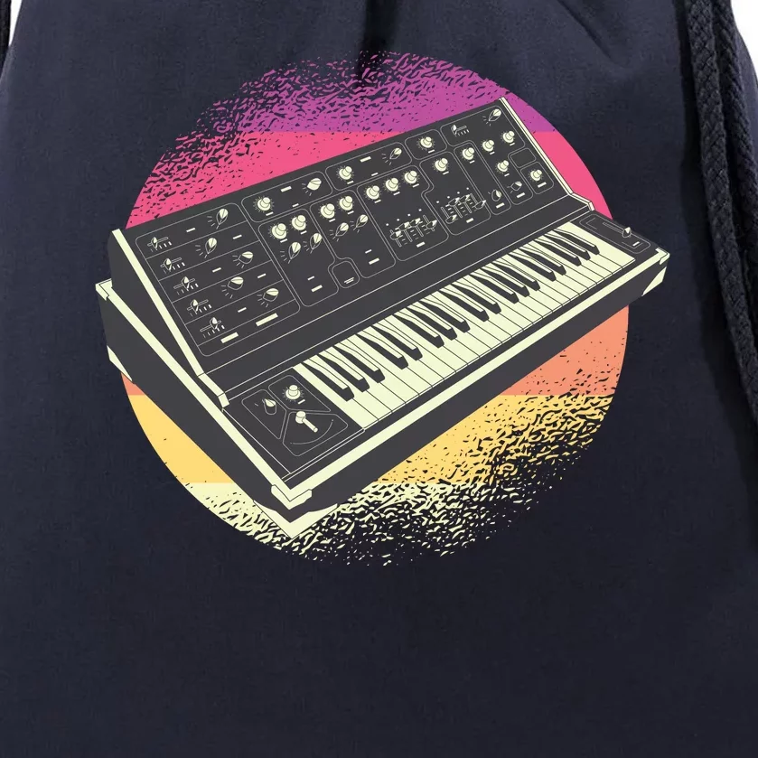 Synthesizer Retro Drawstring Bag