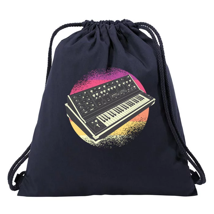 Synthesizer Retro Drawstring Bag