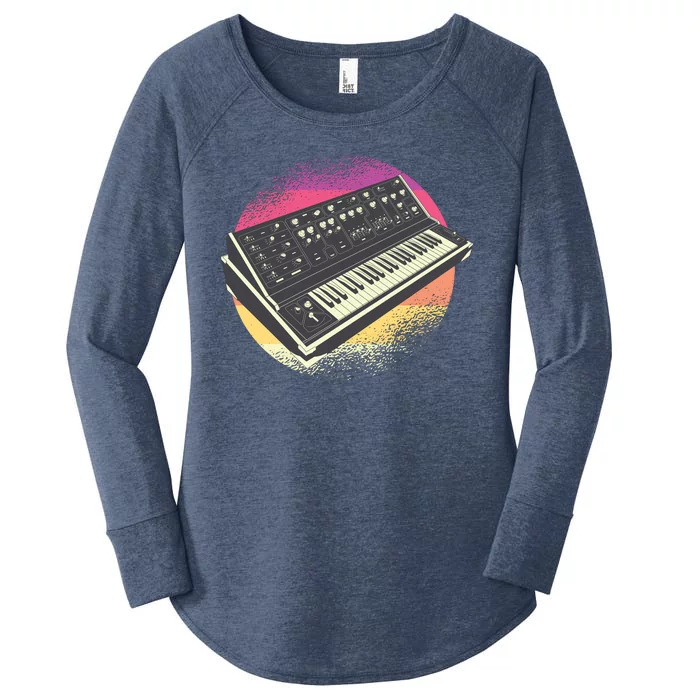 Synthesizer Retro Women's Perfect Tri Tunic Long Sleeve Shirt