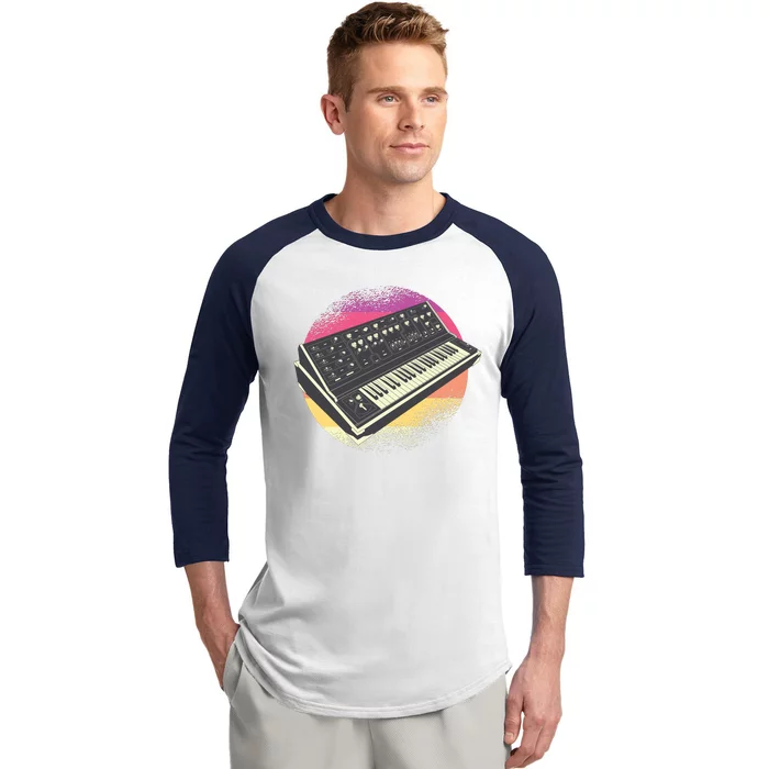 Synthesizer Retro Baseball Sleeve Shirt