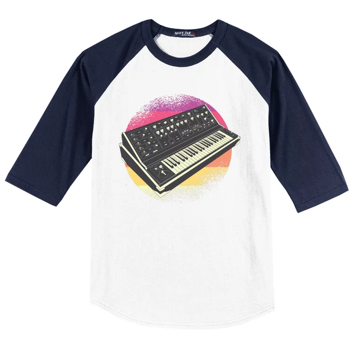 Synthesizer Retro Baseball Sleeve Shirt