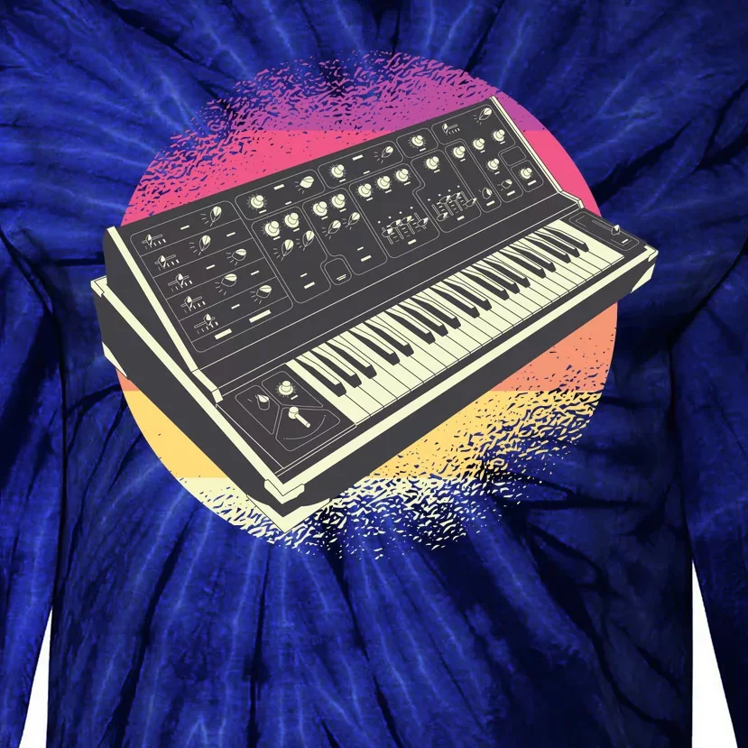 Synthesizer Retro Tie-Dye Long Sleeve Shirt