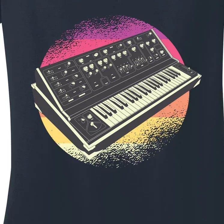 Synthesizer Retro Women's V-Neck T-Shirt