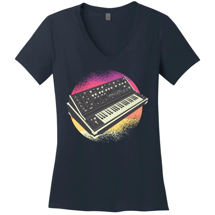 Synthesizer Retro Women's V-Neck T-Shirt