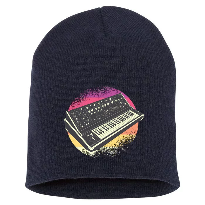 Synthesizer Retro Short Acrylic Beanie