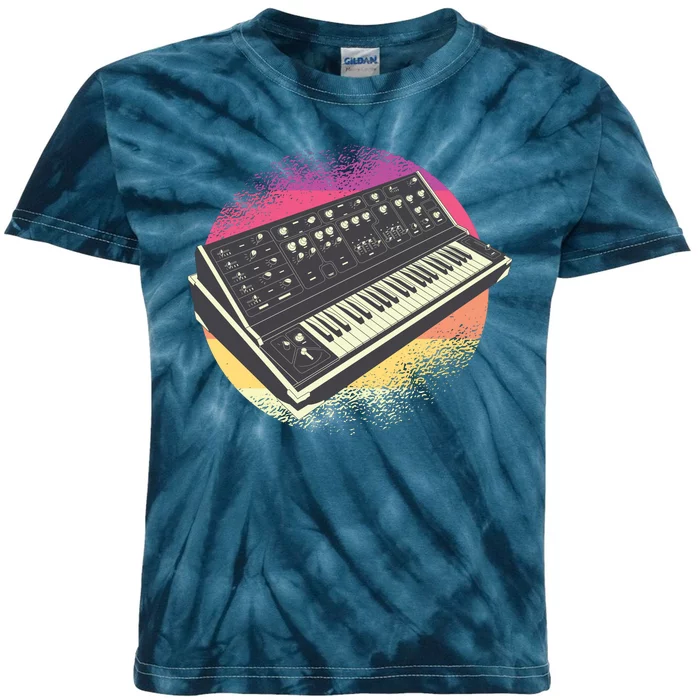 Synthesizer Retro Kids Tie-Dye T-Shirt