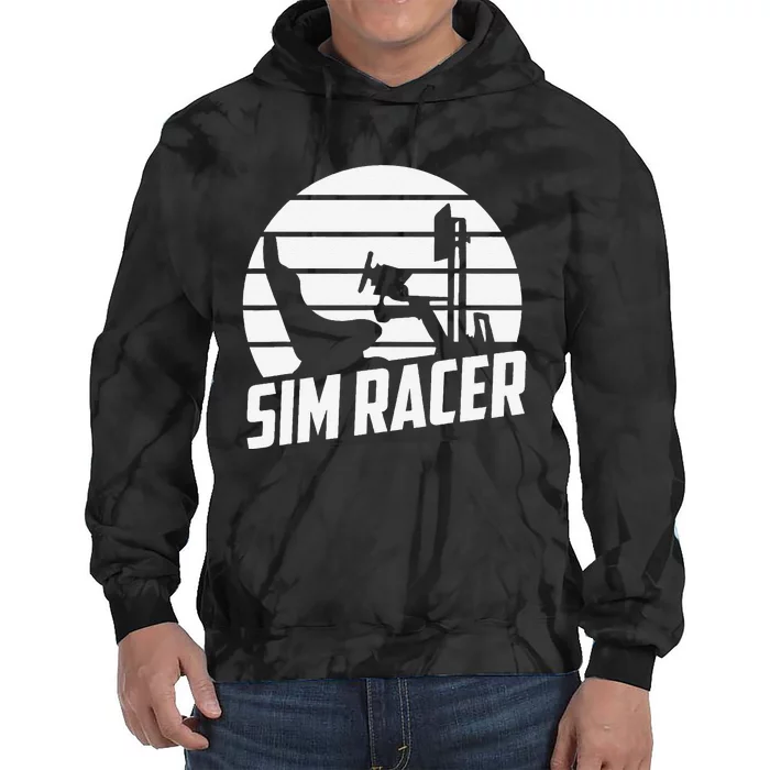 Sim Racer Simulation Gaming Race Car Sim Racing Tie Dye Hoodie