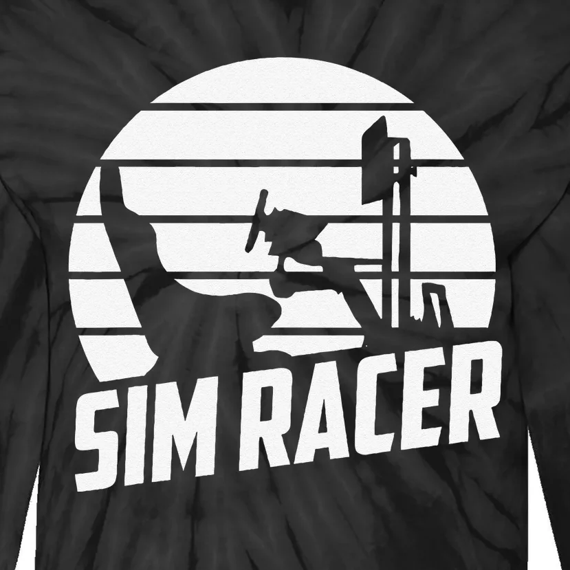 Sim Racer Simulation Gaming Race Car Sim Racing Tie-Dye Long Sleeve Shirt