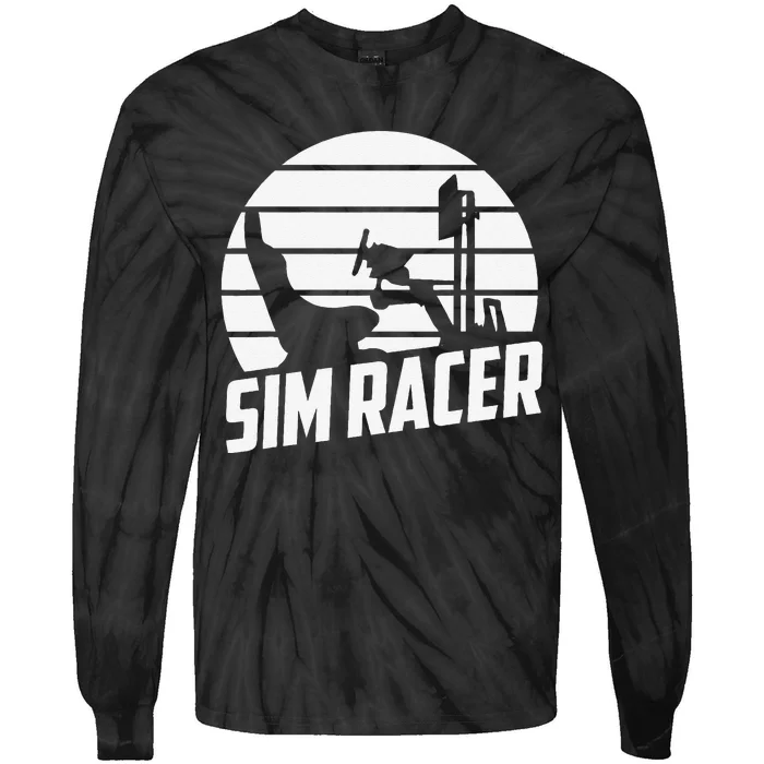 Sim Racer Simulation Gaming Race Car Sim Racing Tie-Dye Long Sleeve Shirt