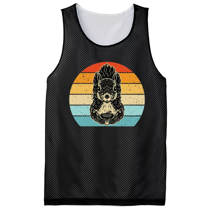 Squirrel Retro Squirrel Squirrel Lover Mesh Reversible Basketball Jersey Tank