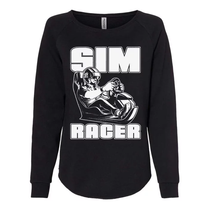 Sim Racer Simulation Gaming Race Car Sim Racing Womens California Wash Sweatshirt