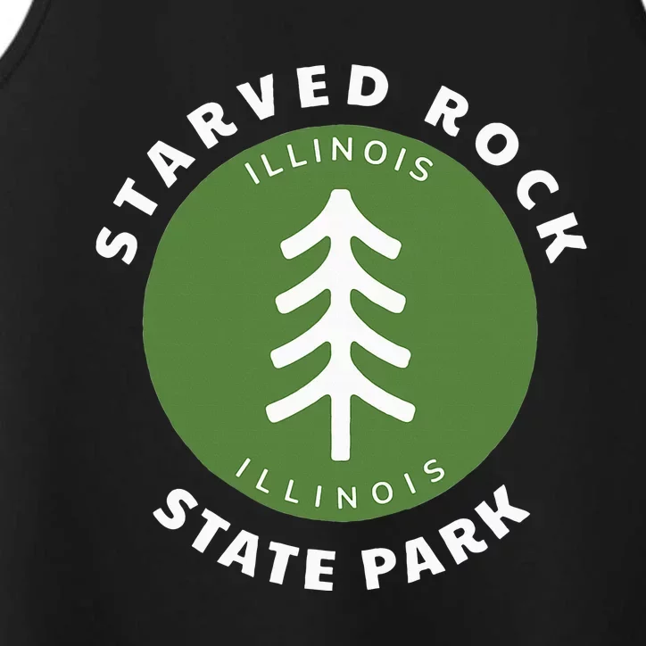 Starved Rock State Park Illinois Il Forest Tree Badge Performance Tank