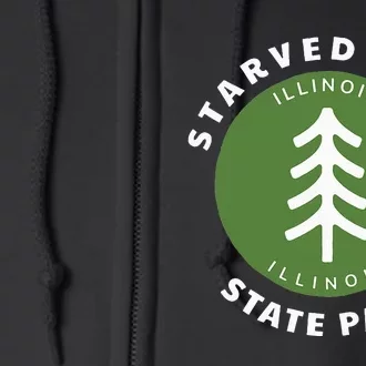 Starved Rock State Park Illinois Il Forest Tree Badge Full Zip Hoodie