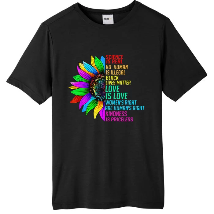 Sunflower Rainbow Science Is Real Black Lives Matter LGBT ChromaSoft Performance T-Shirt