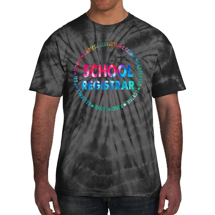 School Registrar School Data Entry Clerk Accountant Tie-Dye T-Shirt