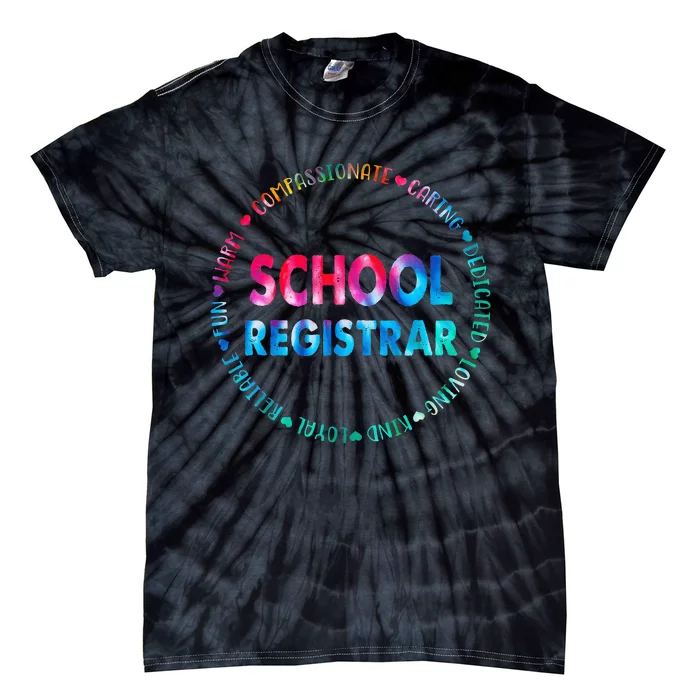 School Registrar School Data Entry Clerk Accountant Tie-Dye T-Shirt