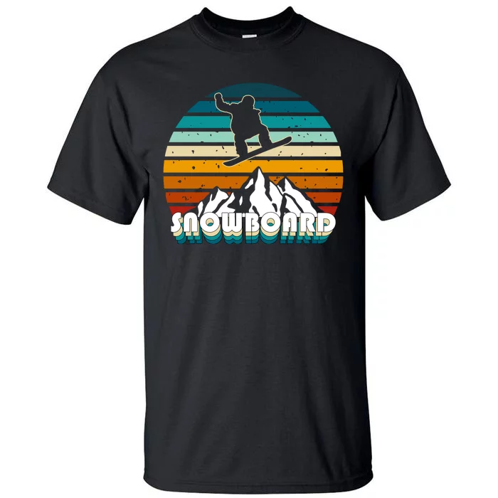 Snowboard Retro Sunset Tall T-Shirt