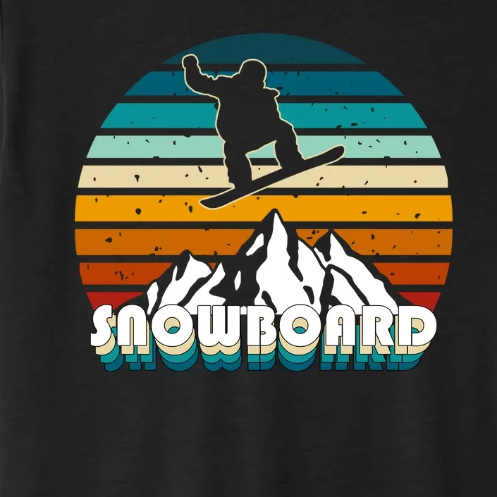 Snowboard Retro Sunset ChromaSoft Performance T-Shirt