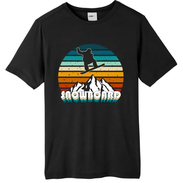 Snowboard Retro Sunset ChromaSoft Performance T-Shirt