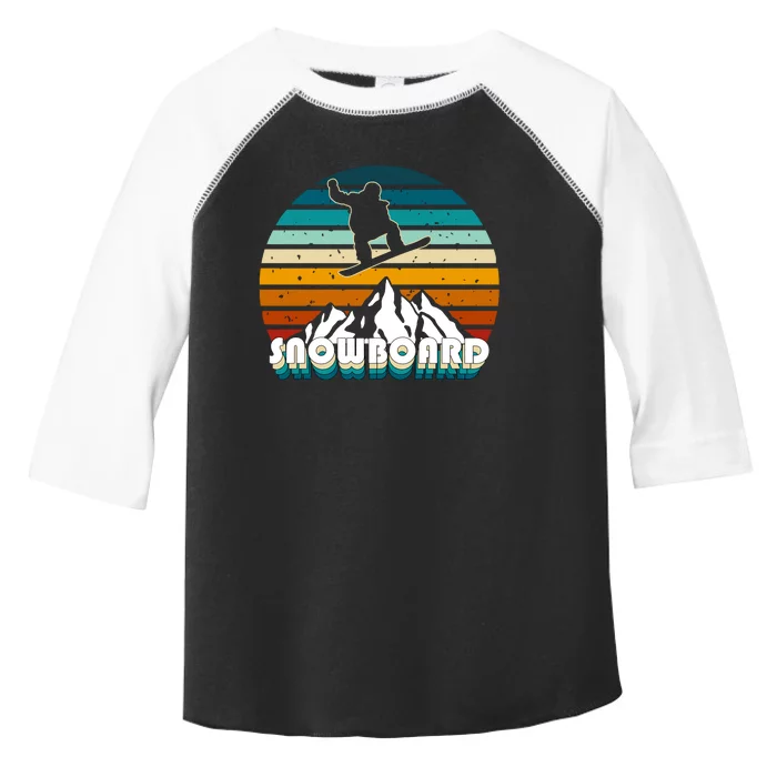 Snowboard Retro Sunset Toddler Fine Jersey T-Shirt