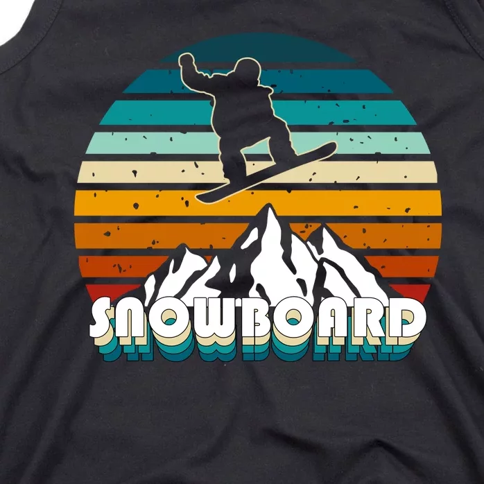 Snowboard Retro Sunset Tank Top