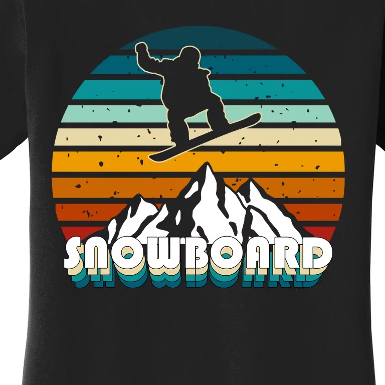 Snowboard Retro Sunset Women's T-Shirt