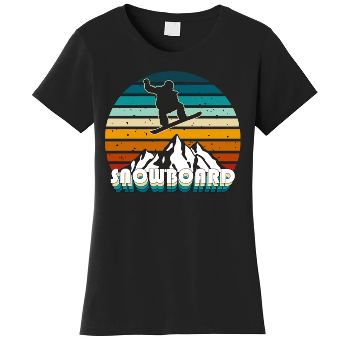 Snowboard Retro Sunset Women's T-Shirt