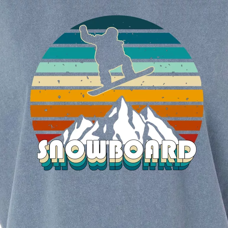 Snowboard Retro Sunset Garment-Dyed Women's Muscle Tee