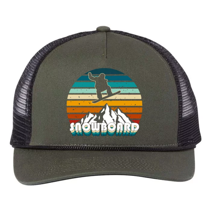 Snowboard Retro Sunset Retro Rope Trucker Hat Cap